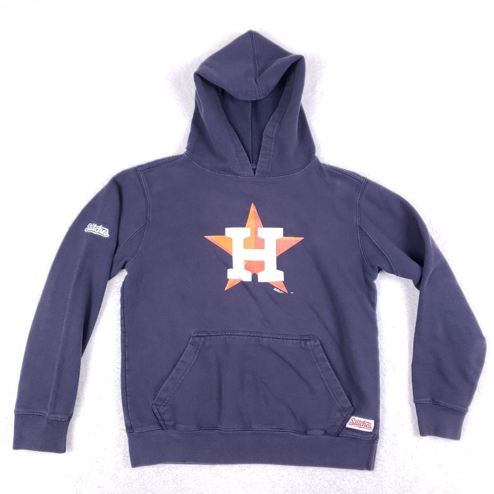Stitches Houston Astros MLB Pullover Hoodie Youth Large‎ Navy